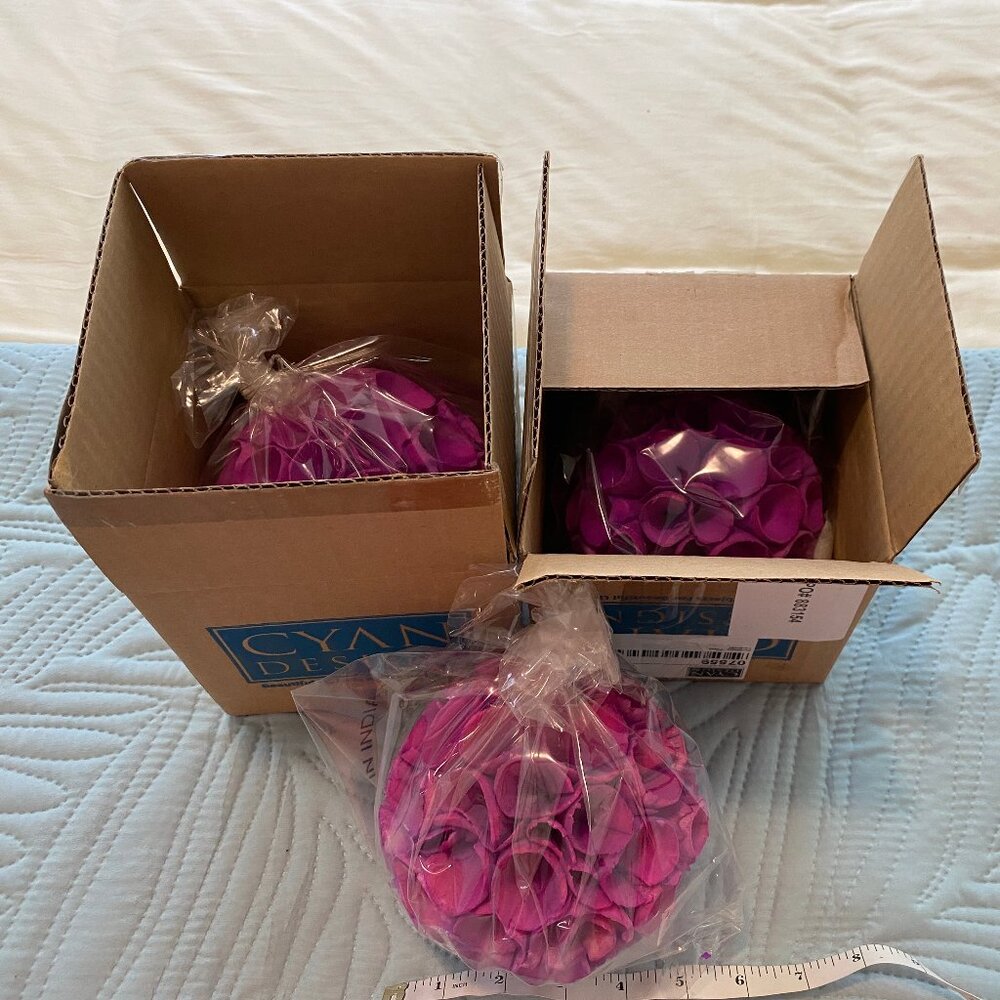 Set of 3 Cyan Design 5" Lavender Nola Filler New in boxes